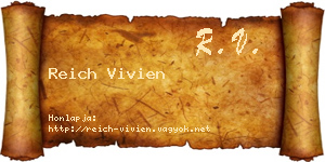 Reich Vivien névjegykártya